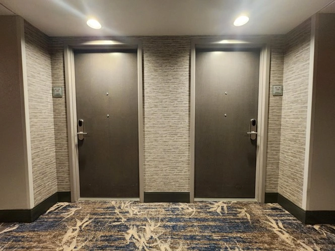 Chicago corridor doors wallcovering finish