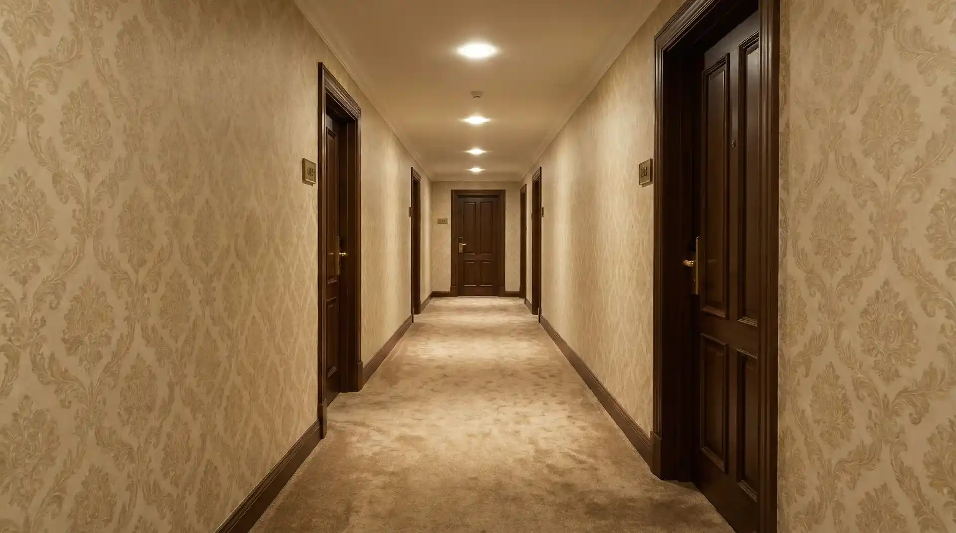 Hotel corridor wallcovering for chain renovation