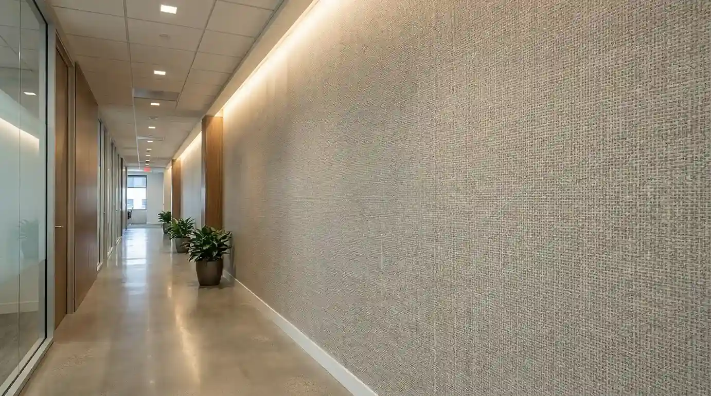 Commercial vinyl wallcovering for standardized rollout