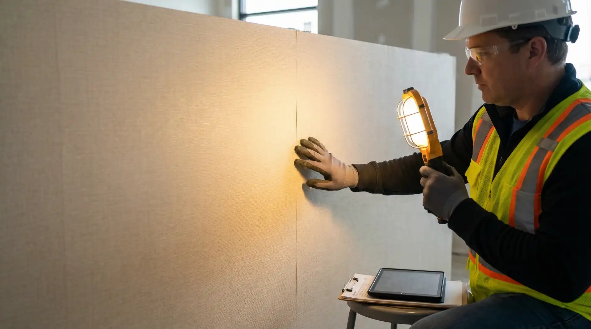 Quality inspection of wallpaper seams